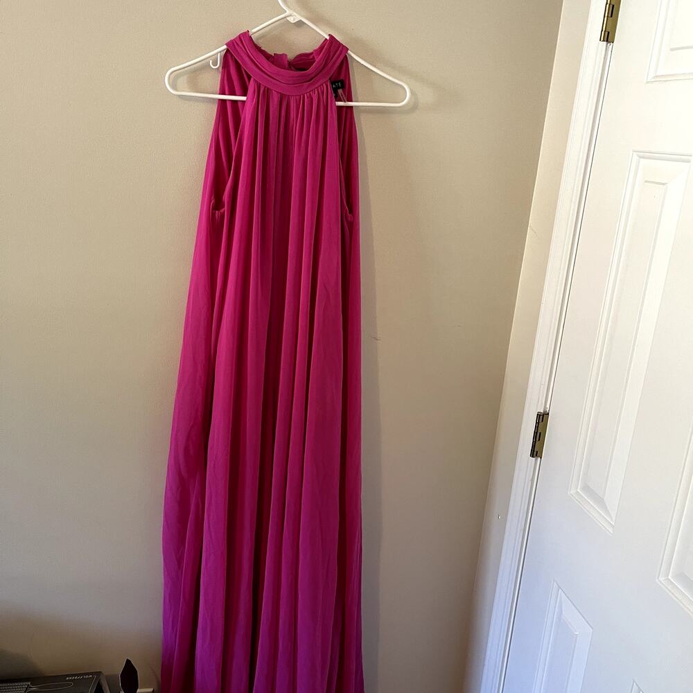 1. State Pink Long Flowy Summer Dress High Neck Women's Small